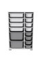 Hanah Home Armario Multiusos Blanco y Gris